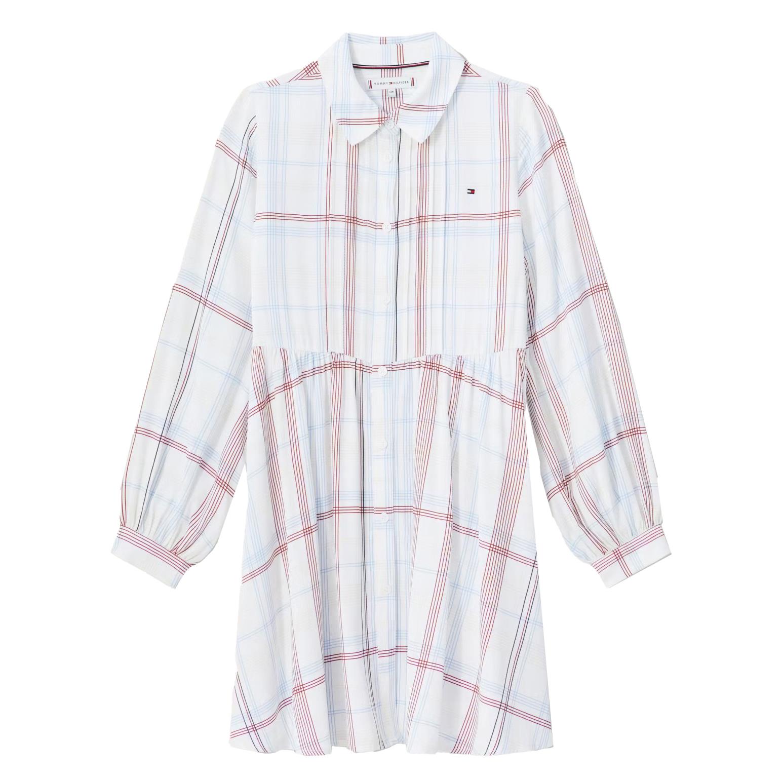 Tommy Hilfiger Check Shirt Dress LS 8-10Y